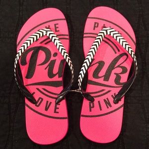 NWOT Victoria’s Secret Pink flip flops size 6